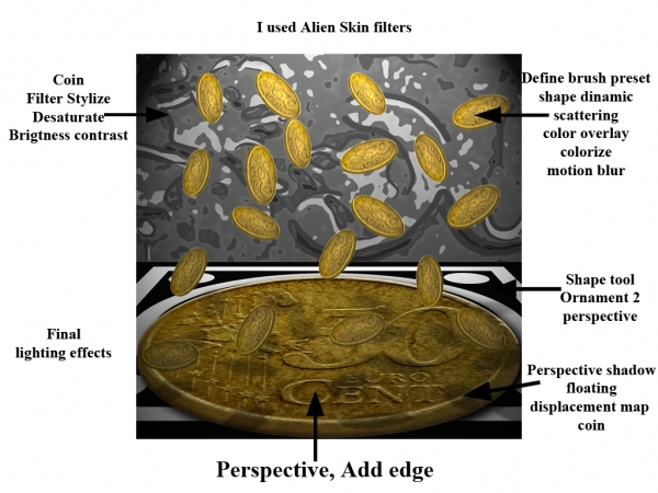 Creation of Rain of coins: Step 1